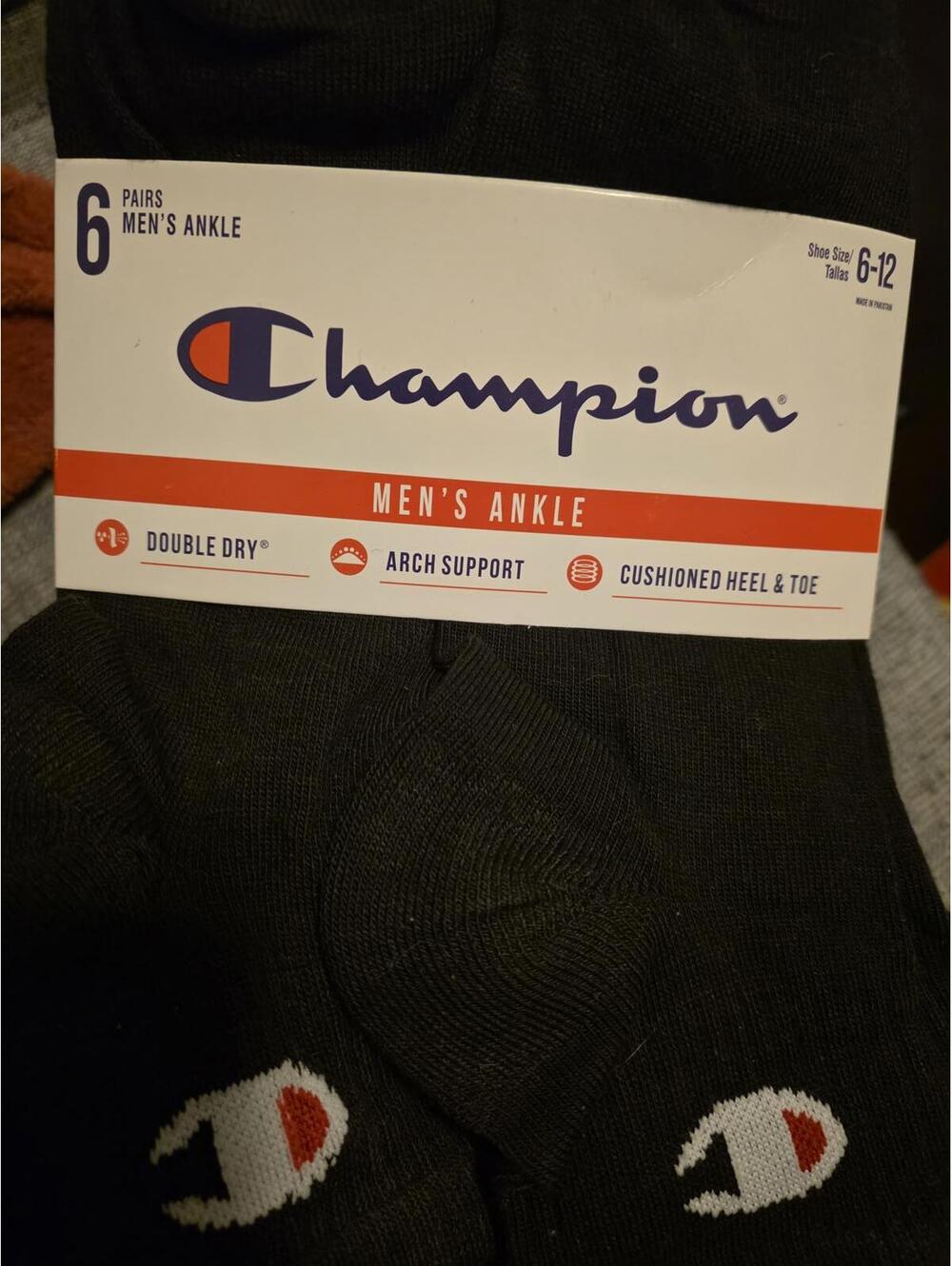 2pks Of Mens Ankle Champion  socks 6pk